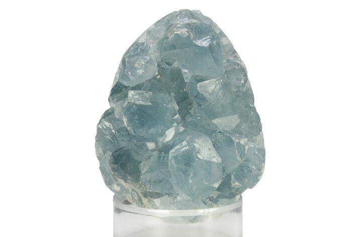 Crystal Filled Celestine (Celestite) Egg Geode - Madagascar #266908